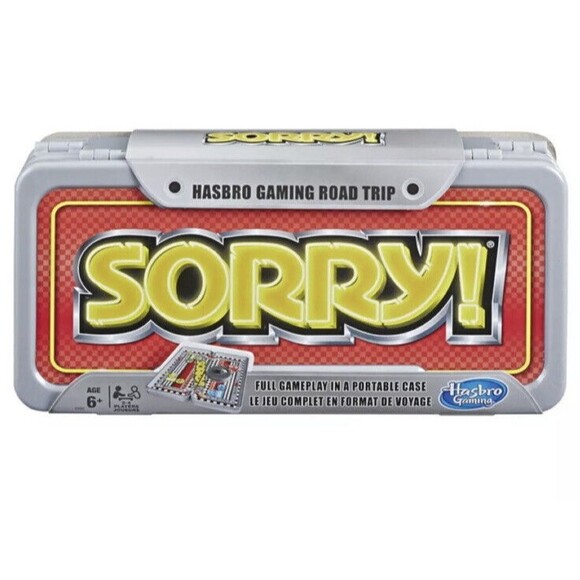 SORRY! Board Game by Hasbro in Portable Case Travel Road Trip Full Gameplay New - Picture 1 of 3